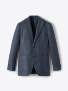 Shop Bedford Navy Glen Plaid Irish Linen Jacket