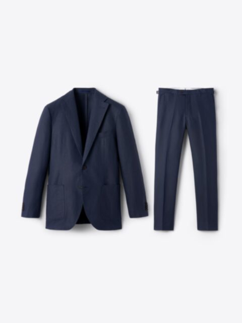 Bedford Blue Wool Silk and Linen Suit - Custom Fit Tailored Clothing