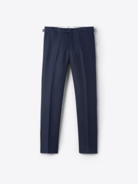 【冬バーゲン★】 Pant Dress Stretch Seersucker Navy - Tailored Fit Custom Clothing