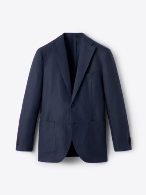 Proper Cloth Reda Navy Hopsack Bedford Men's Suit Jacket