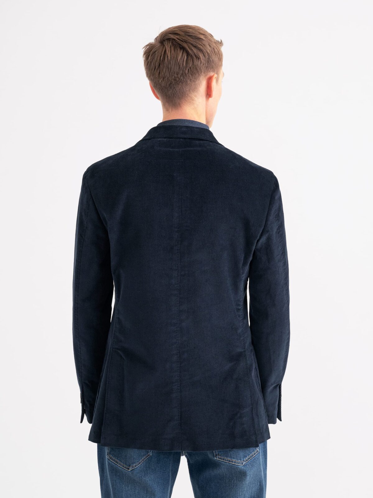 Waverly Navy Stretch Corduroy Jacket - Custom Fit Tailored Clothing