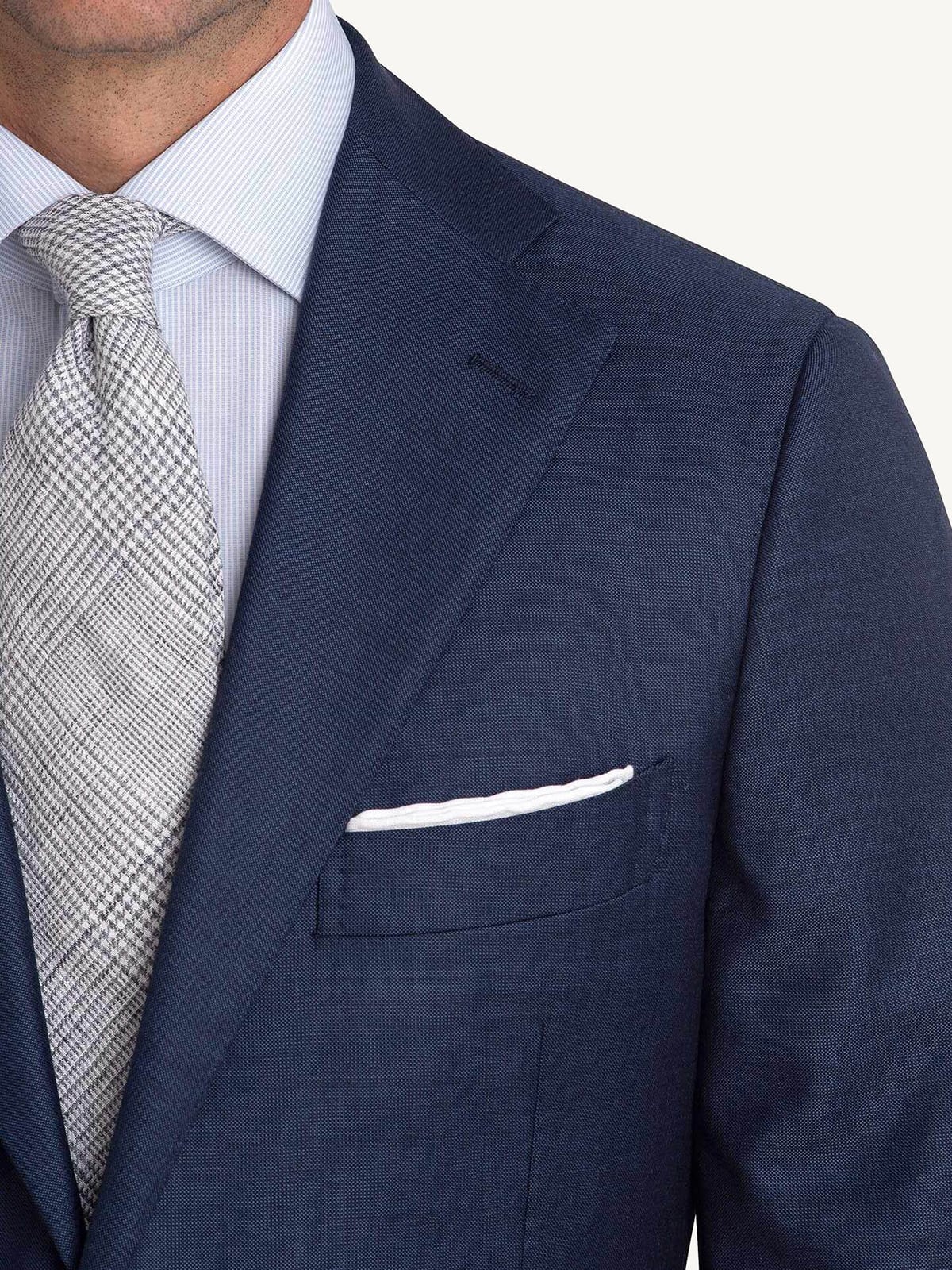 Allen Blue S110s Sharkskin Suit Jacket - Custom Fit Tailored Allen Blue S110s Sharkskin Suit Jacket - Custom Fit Tailored