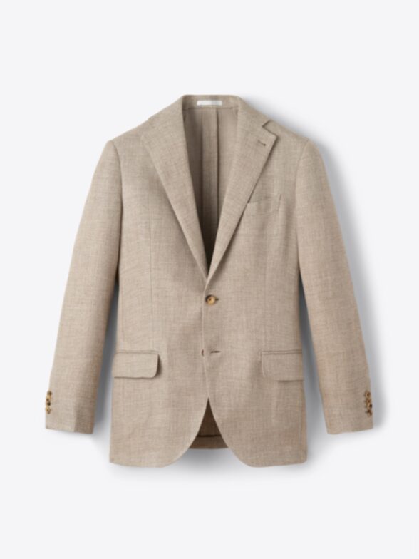 Thumb Photo of Di Fabio Beige Wool and Linen Bedford Jacket