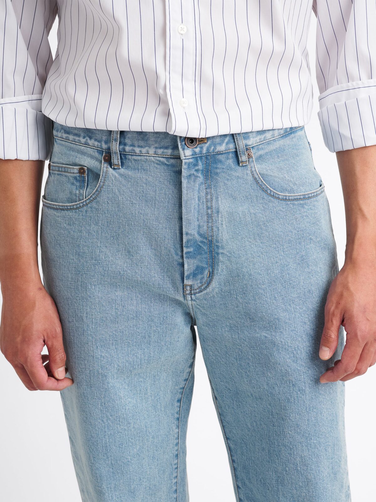 Japanese Light Wash Indigo 14oz Stretch Jeans - Custom Fit Pants