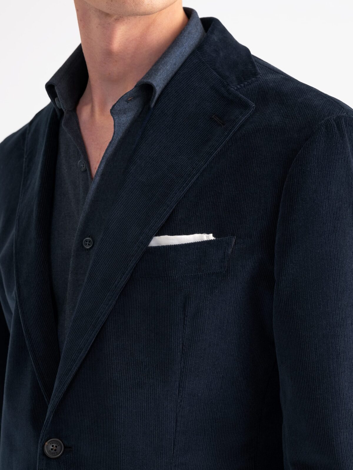 Waverly Navy Stretch Corduroy Jacket - Custom Fit Tailored Clothing