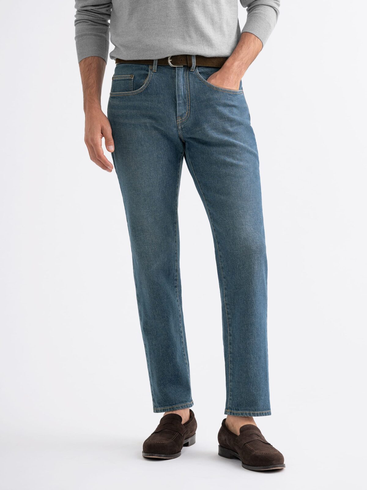 Levi's New 501 Fit Slim Fit Straight Leg Jeans Button Fly Brown, $47