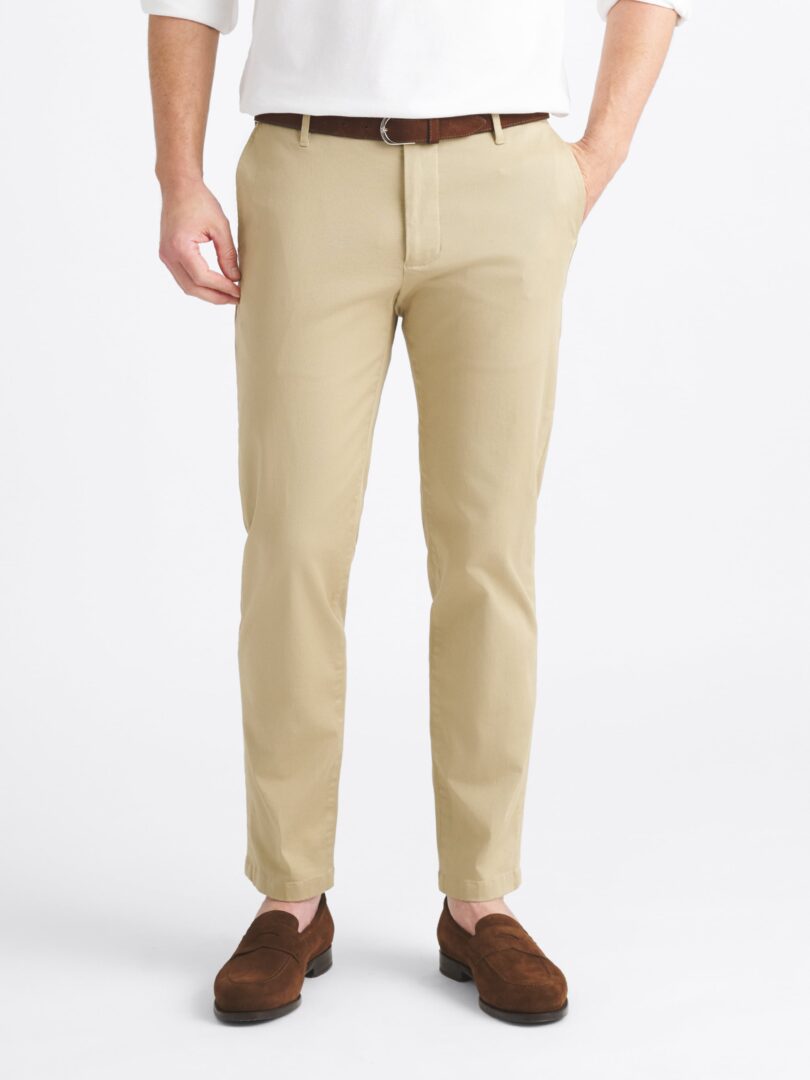 Tessuti Di Sondrio Sand Stretch Cotton Twill Thumb Detail