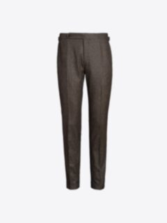 Shop Allen VBC Brown Houndstooth Flannel Dress Pant