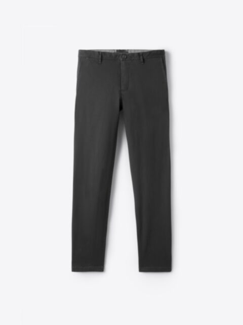 Di Sondrio Charcoal Lyocell and Cotton Stretch Chino - Custom Fit Pants