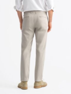 Di Sondrio Beige Lightweight Stretch Cotton Chino - Custom Di Sondrio Beige Lightweight Stretch Cotton Chino - Custom