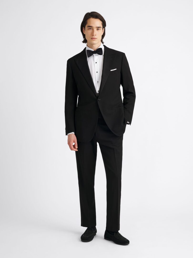 Loro Piana Fabric Black Barathea Tuxedo Thumb Detail