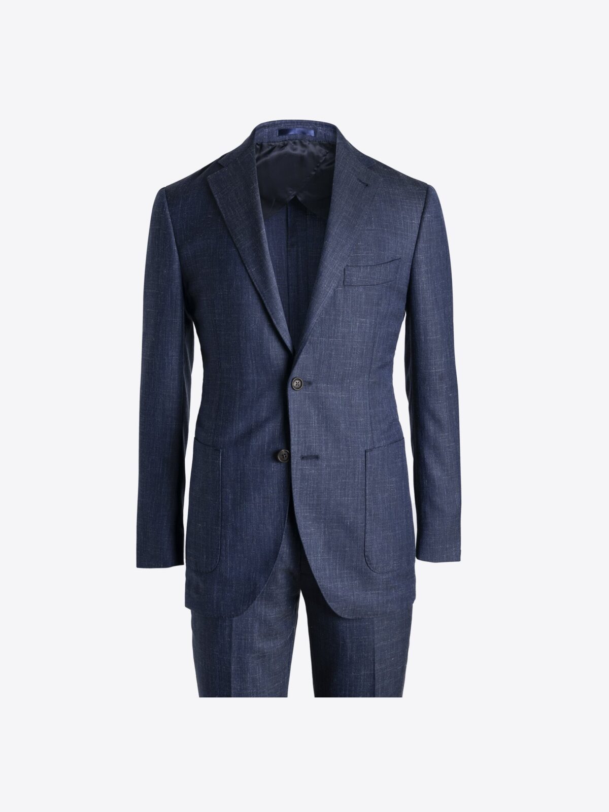 CANALI Double-Breasted Linen and Silk-Blend Suit Jacket for Men