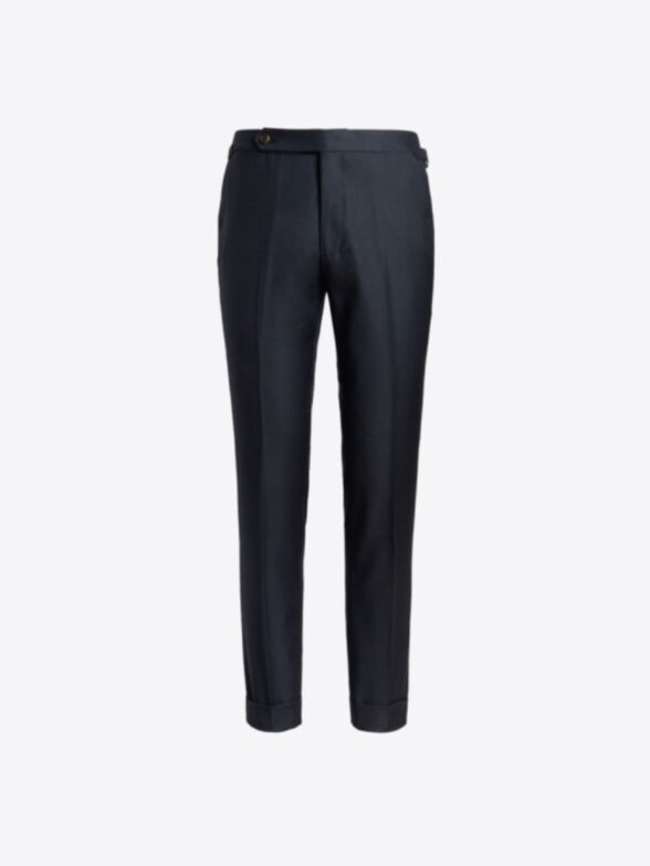 Thumb Photo of Dark Navy Plain Weave Wool Dress Pant