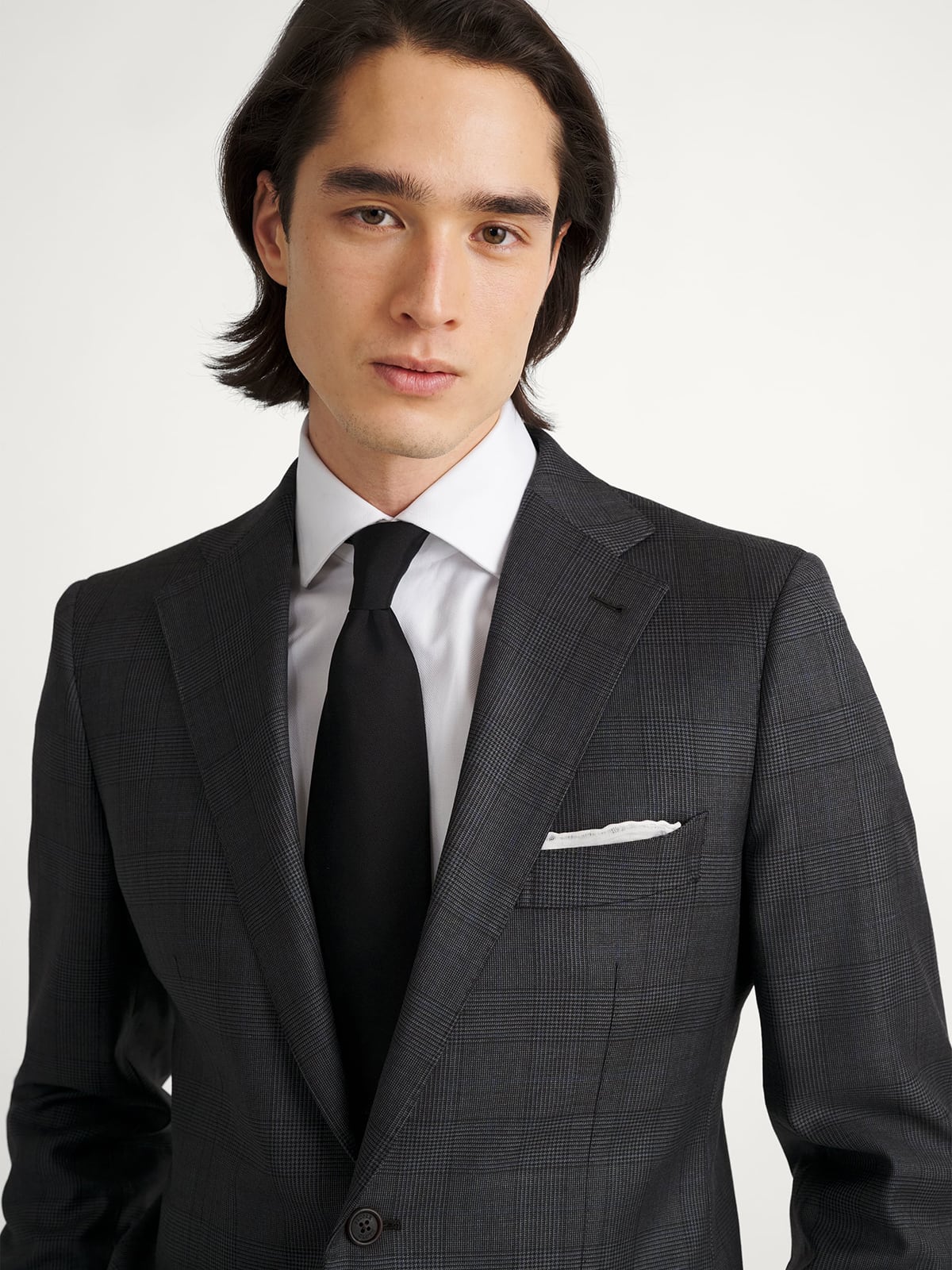Loro Piana Charcoal Glen Plaid S150s Wool Suit - Custom Fit