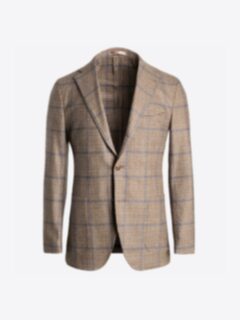 Waverly Beige Prince of Wales Check Wool Jacket - Custom Fit Tailored  Clothing