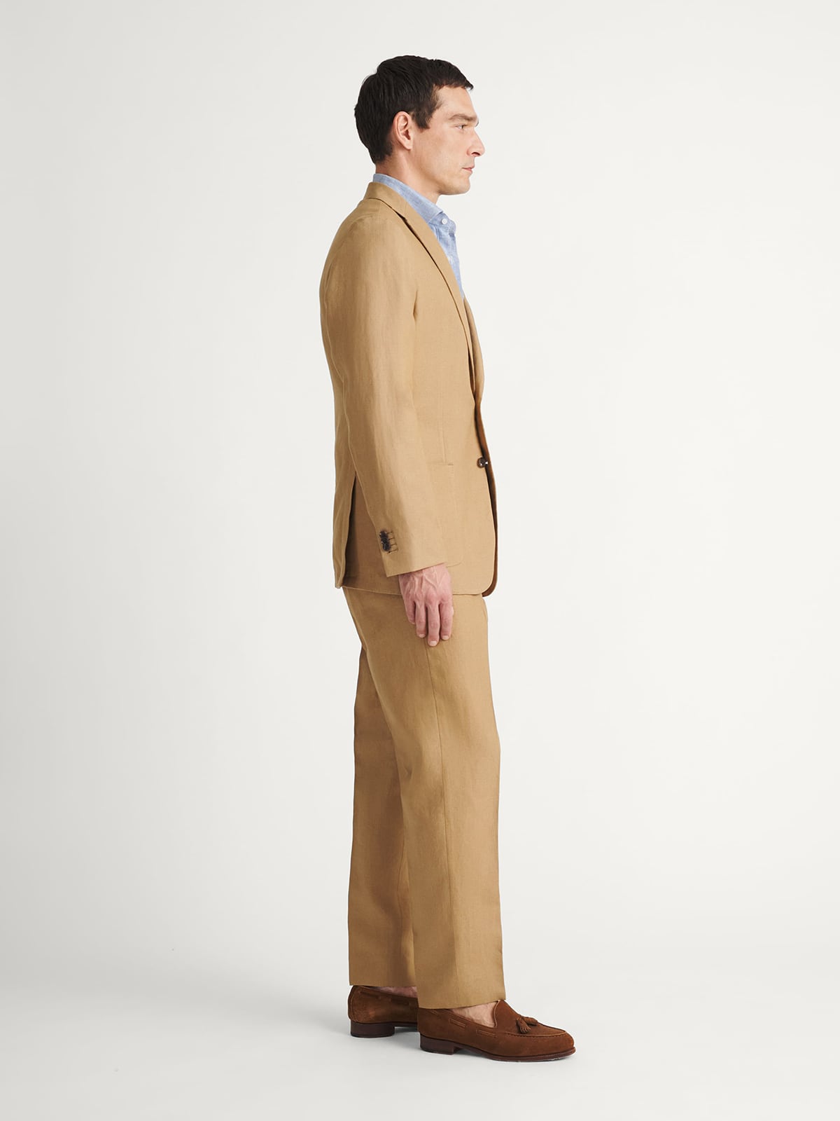 Spence Bryson Caramel Heavy Irish Linen Bedford Suit - Custom Fit Spence Bryson Caramel Heavy Irish Linen Bedford Suit - Custom Fit