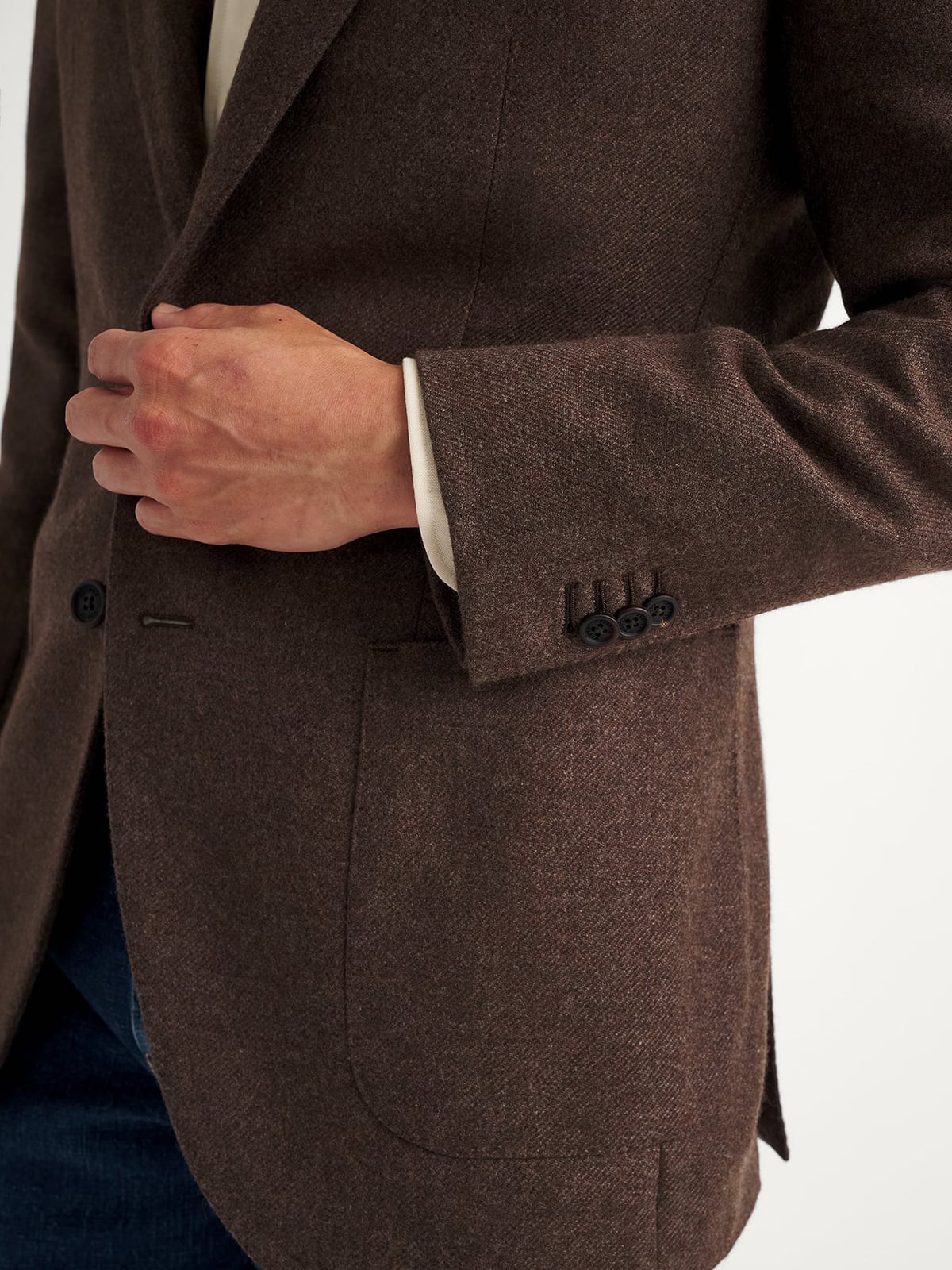 di Pray Brown Cashmere Flannel Jacket - Custom Fit Tailored Clothing