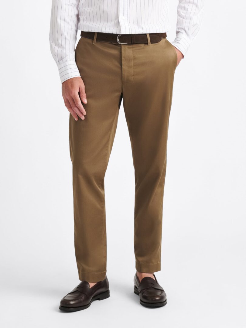 Brown Non-Iron Stretch Chino Thumb Detail