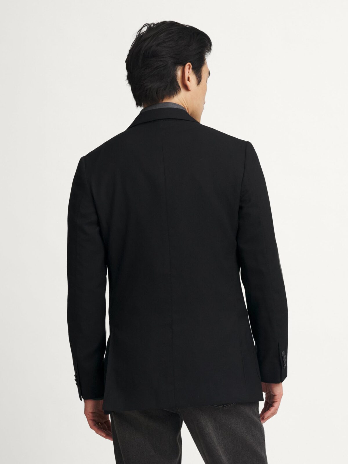 Reda Black Hopsack Bedford Jacket - Custom Fit Tailored Clothing