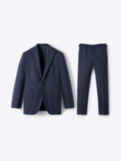 Shop Drago Navy Herringbone S130s Allen Suit