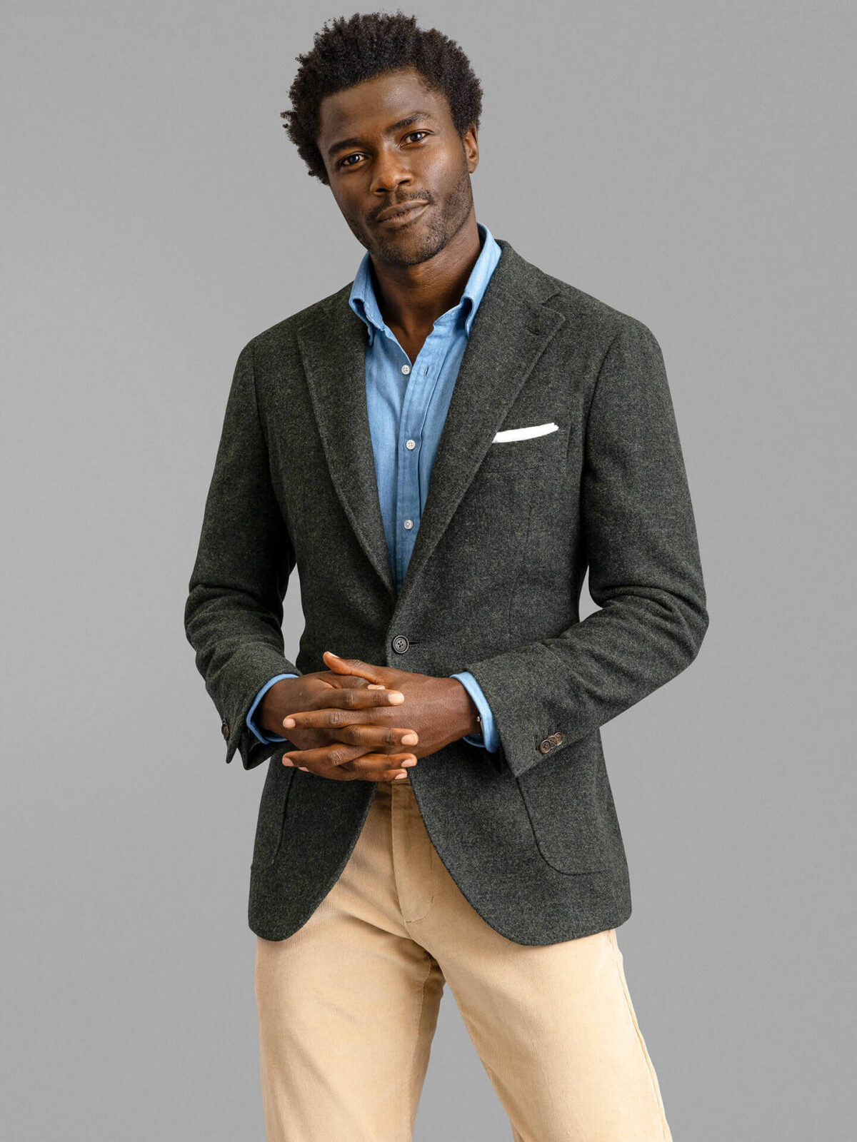 Pine Double Face Wool Cashmere Waverly Jacket - Custom Fit