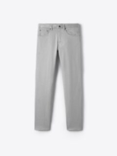 Shop Di Sondrio Grey Wool Cotton Commuter 5-Pocket