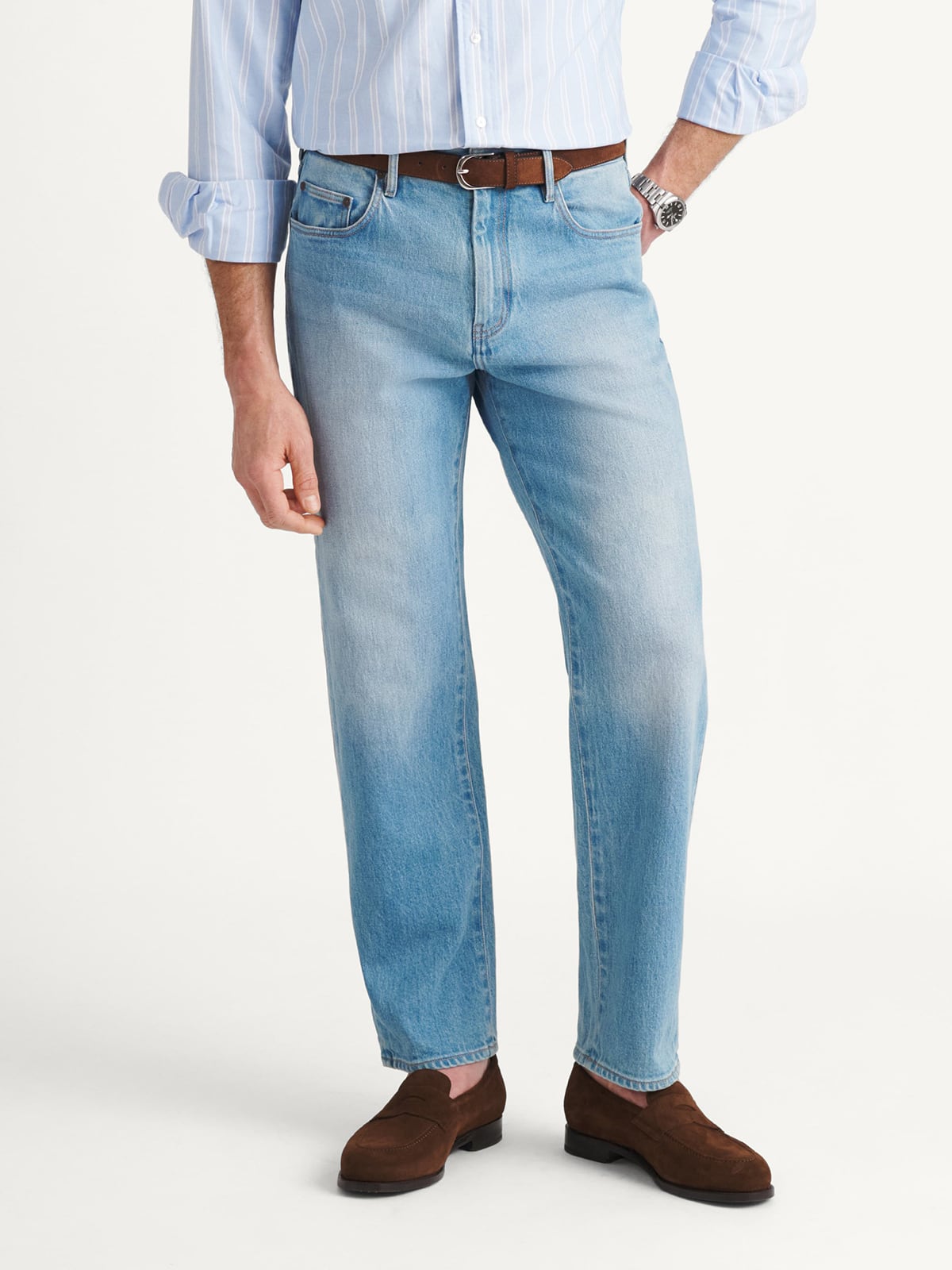 Crosby 11.5oz Light Wash Indigo Stretch Jeans - Custom Fit Pants