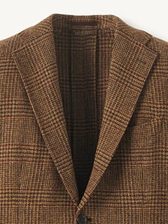 Brown and Red Plaid Shetland Tweed Andover Jacket - Custom Fit Brown and Red Plaid Shetland Tweed Andover Jacket - Custom Fit