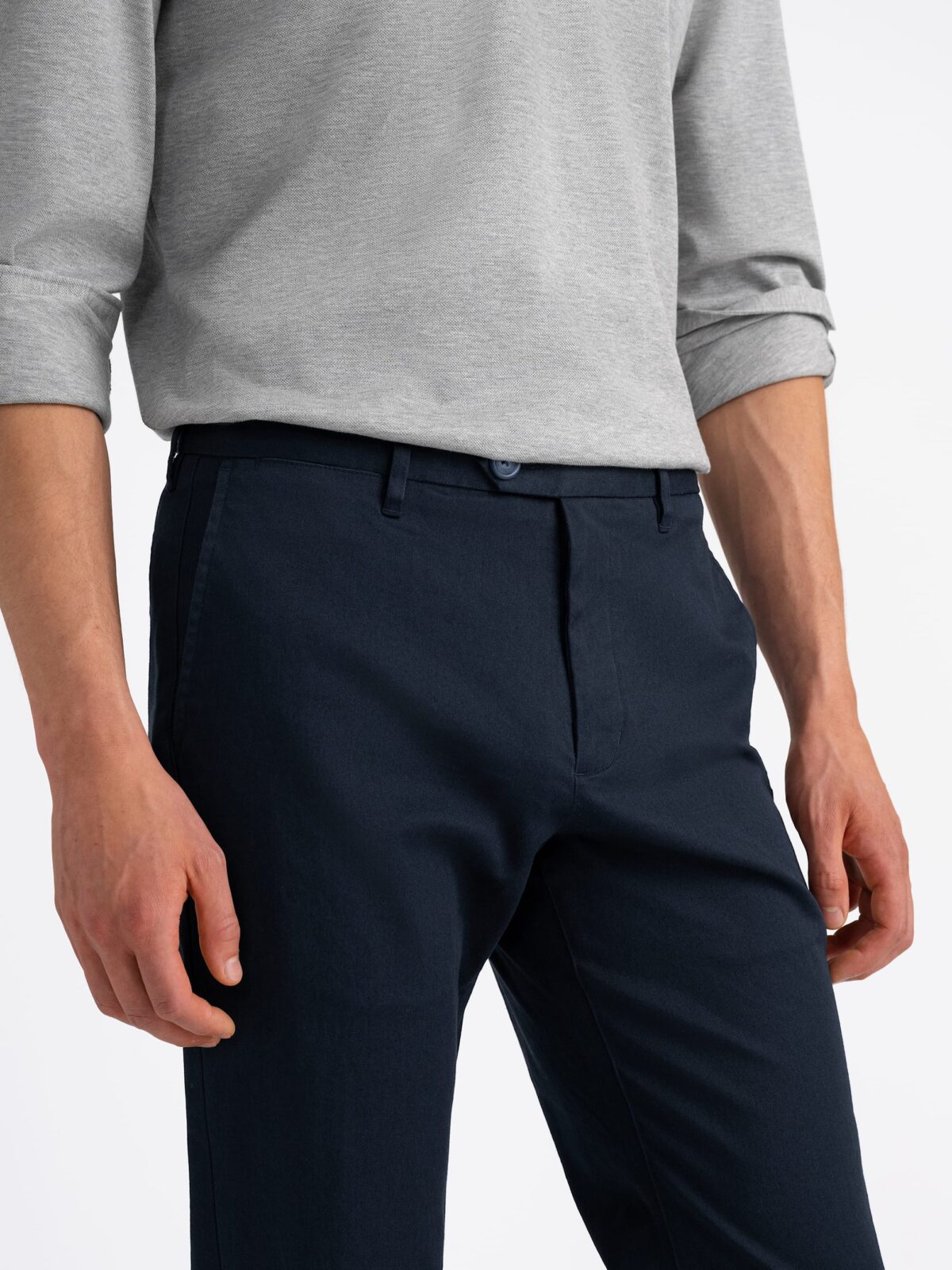 Di Sondrio Navy Stretch Cotton Chino - Custom Fit Pants