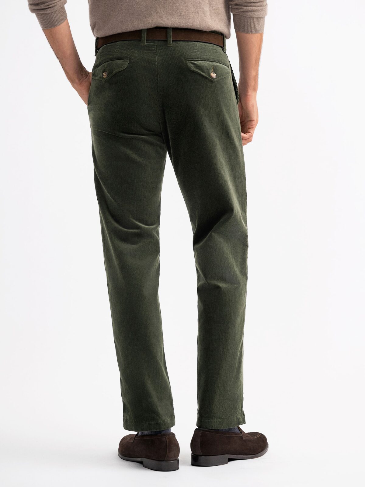 Green Corduroy Pants for Men - Green Tapered Pants