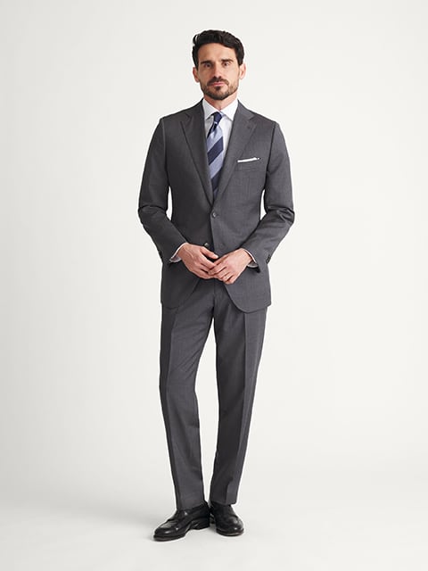 Loro Piana Fabric Black S150s Allen Suit - Custom Fit Tailored
