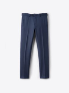 Shop Allen Navy S130s Sharkskin Dress Pant