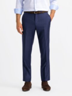 Loro Piana Fabric Navy S170s Wool and Silk Dress Pant