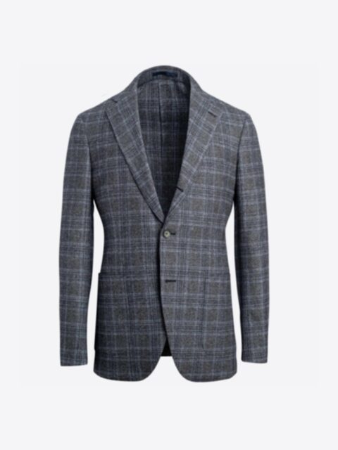 Bedford Grey Plaid Donegal Wool and Silk Jacket - Custom Fit Tailored ...