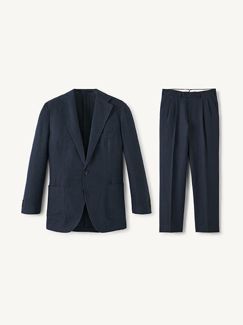 Ermenegildo Zegna Navy Silk Suit - Custom Fit Tailored Clothing