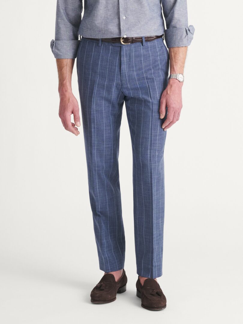 VBC Slate Wide Stripe Summer Slub Dress Pant Thumb Detail