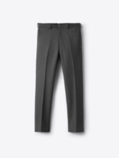 Shop Grey Herringbone Wool Flannel Dress Pant
