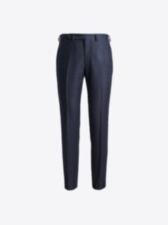 Shop Navy Wool Cashmere Flannel Dress Pant