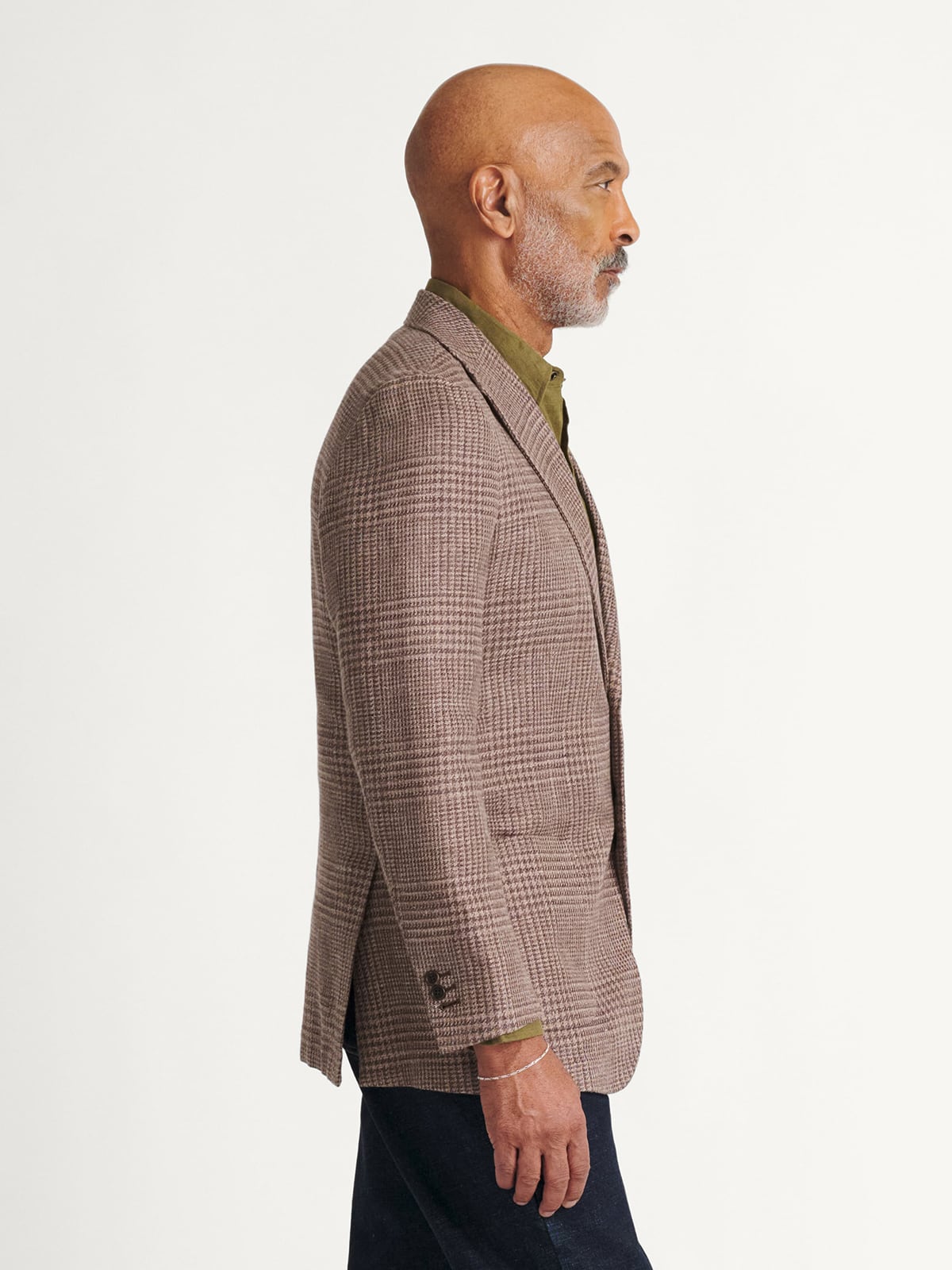 Cerruti Brown Glen Plaid Cotton and Linen Jacket - Custom Fit