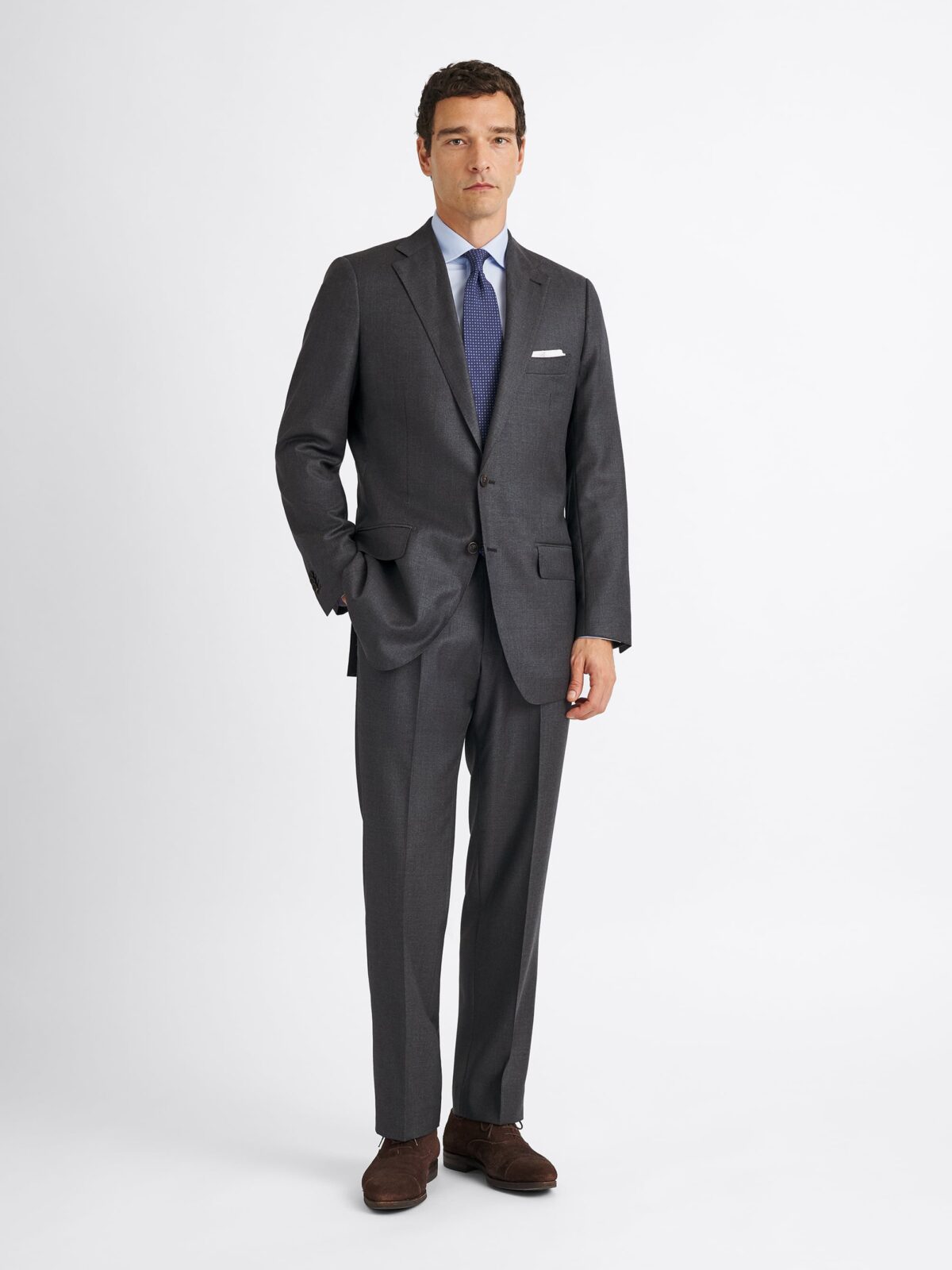 VBC Grey S110s Wool Dress Pant - Custom Fit Tailored Clothing