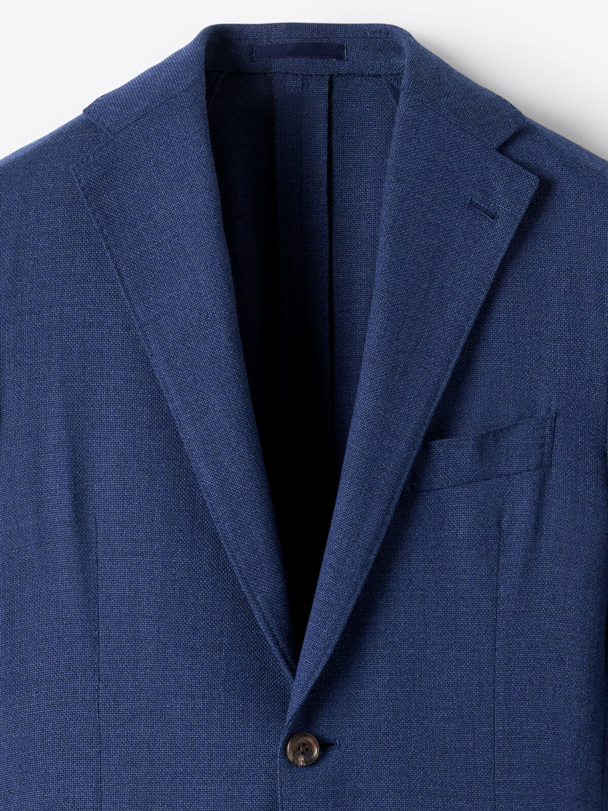 Reda Ocean Blue Hopsack Bedford Jacket - Custom Fit Tailored Clothing