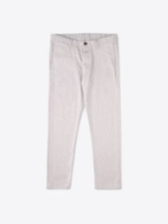 Shop Aino Light Grey Stretch Slub Cotton Chino