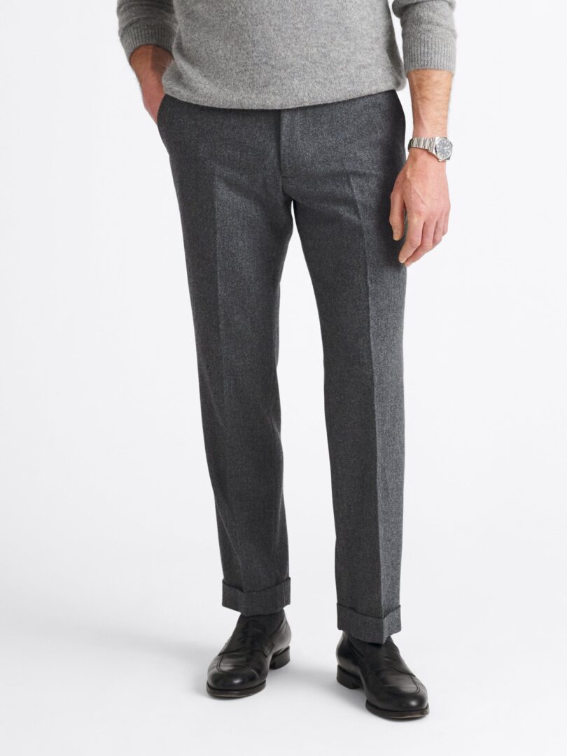 dress heels Men's Tailored Gray Slim-Fit Dress Pants. – HolloMen main image 0