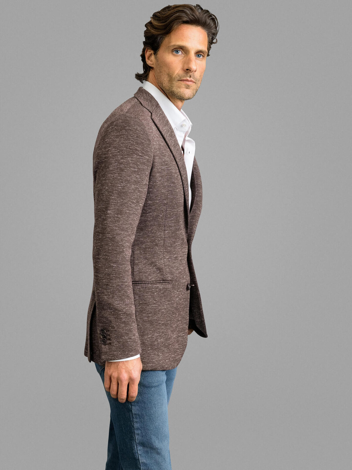 Monogram Tailored Denim Jacket - Taupe - Men - Ready To Wear