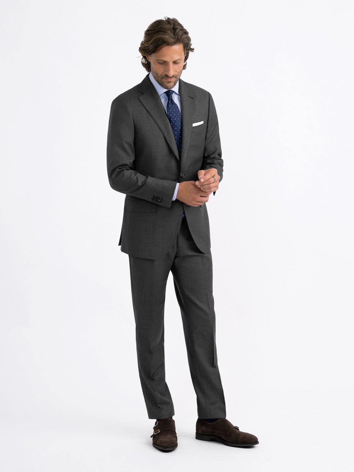 VBC Grey Wool Flannel Allen Suit