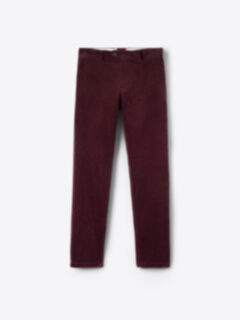 Stratton Burgundy Stretch Corduroy Chino