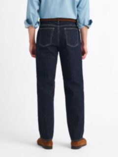 Japanese 14oz Rinse Wash Indigo Stretch Jeans - Custom Fit Pants