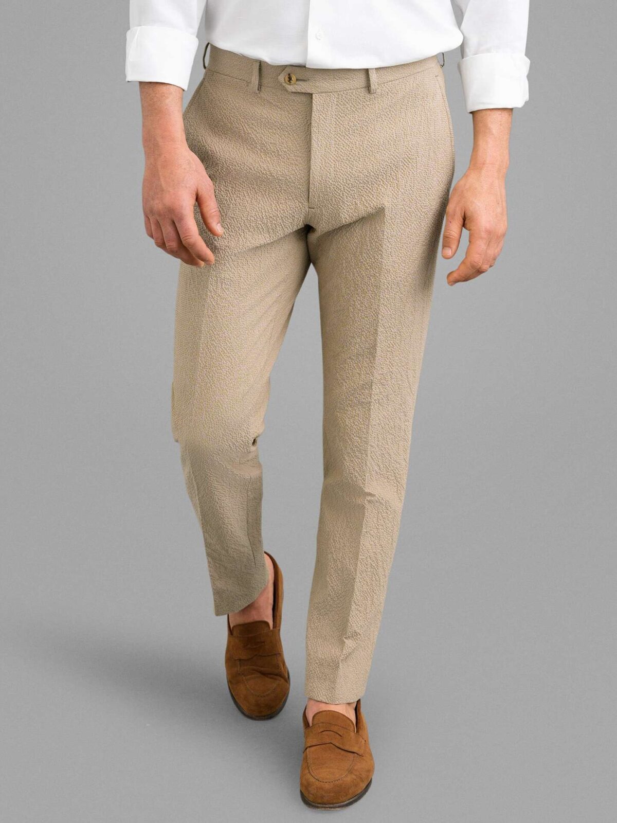 Slim Stretch Tailored Dress Pant - Tan, Suit Pants