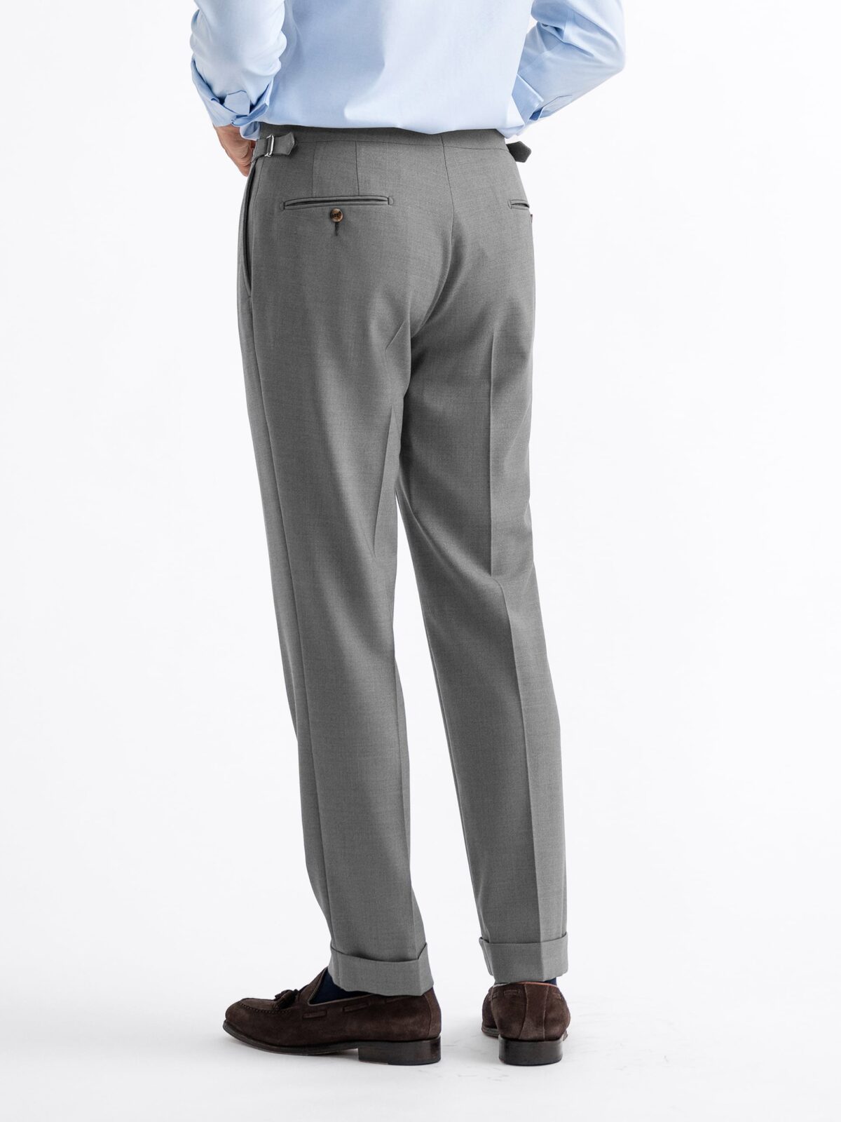 Light Grey Cotton and Linen Dress Pant - Custom Fit Tailored Clothing