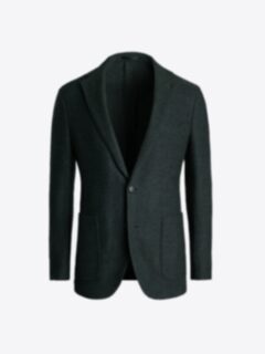 Shop Dark Green Textured Wool Waverly Jacket